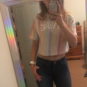 Mock Vintage Nike Crop Top